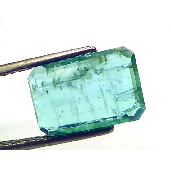 5.02 Ct Certified Untreated Natural Zambian Emerald Gemstone Panna