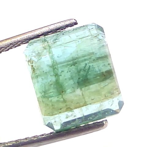 5.43 Ct Certified Untreated Natural Zambian Emerald Gemstone Panna