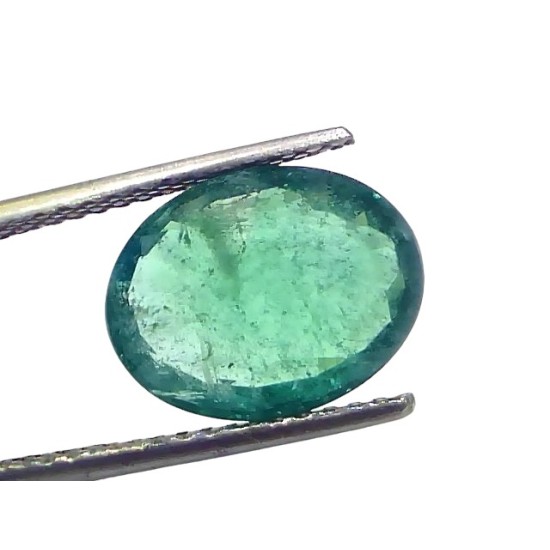 5.64 Ct GII Certified Untreated Natural Zambian Emerald Panna Gems