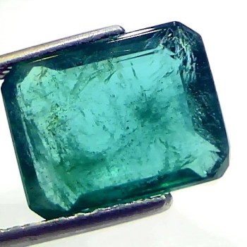 5.71 Ct GII Certified Untreated Natural Zambian Emerald Gemstone AAA