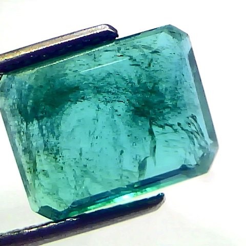 5.71 Ct GII Certified Untreated Natural Zambian Emerald Gemstone AAA
