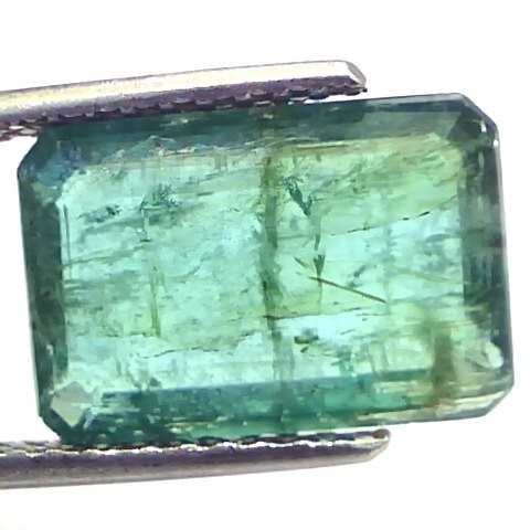 5.74 Ct Certified Untreated Natural Zambian Emerald Gemstone