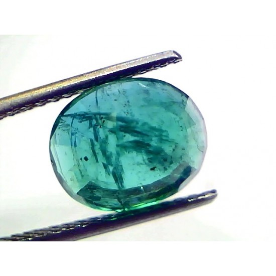 5.77 Ct GII Certified Untreated Natural Zambian Emerald Gemstone AAA