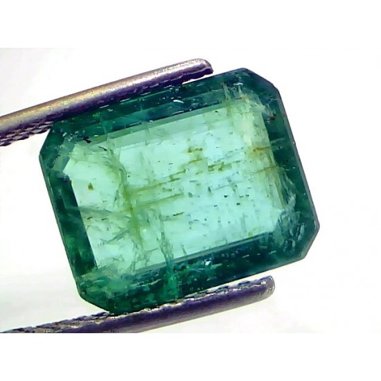 5.86 Ct GII Certified Untreated Natural Zambian Emerald Gemstone AAA