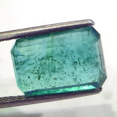 6.18 Ct Untreated Natural Certified Zambian Emerald Gemstone AA