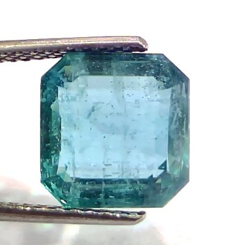 6.15 Ct GII Certified Untreated Natural Zambian Emerald Gemstone Panna