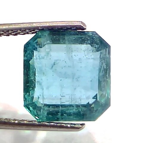 6.15 Ct GII Certified Untreated Natural Zambian Emerald Gemstone Panna