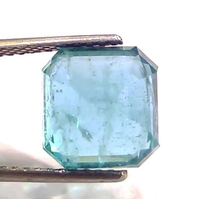 6.15 Ct GII Certified Untreated Natural Zambian Emerald Gemstone Panna