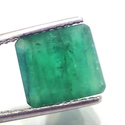 6.31 Ct Certified Untreated Natural Deep Green Zambian Emerald