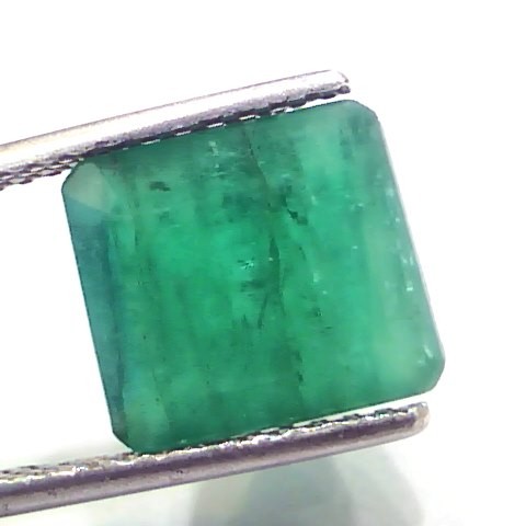6.31 Ct Certified Untreated Natural Deep Green Zambian Emerald