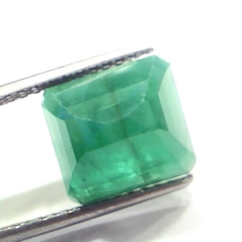 6.31 Ct Certified Untreated Natural Deep Green Zambian Emerald