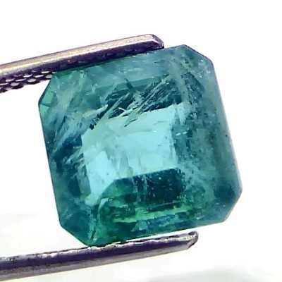 6.32 Ct Certified Untreated Natural Zambian Emerald Gemstone Panna
