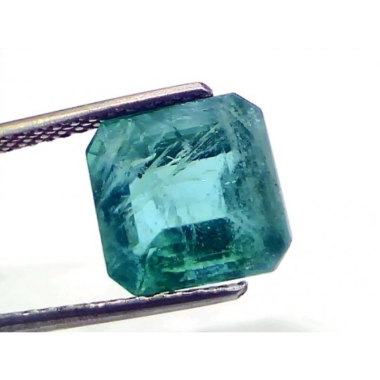 6.32 Ct Certified Untreated Natural Zambian Emerald Gemstone Panna