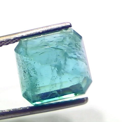 6.32 Ct Certified Untreated Natural Zambian Emerald Gemstone Panna