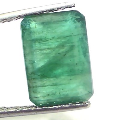 6.44 Ct Certified Untreated Natural Deep Green Zambian Emerald