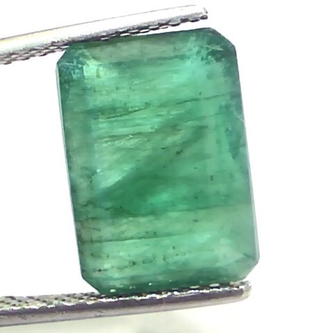 6.44 Ct Certified Untreated Natural Deep Green Zambian Emerald