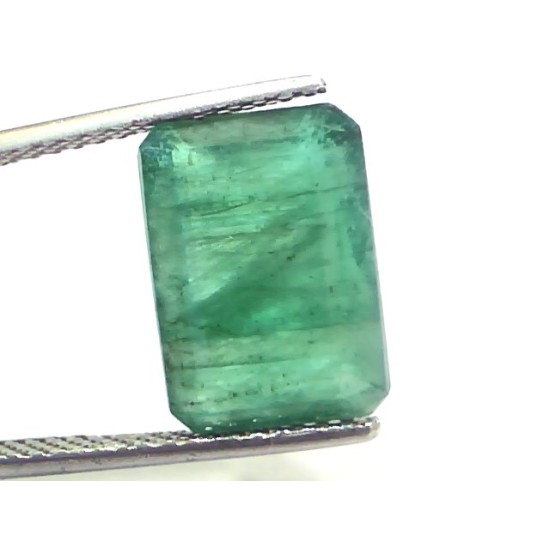 6.44 Ct Certified Untreated Natural Deep Green Zambian Emerald