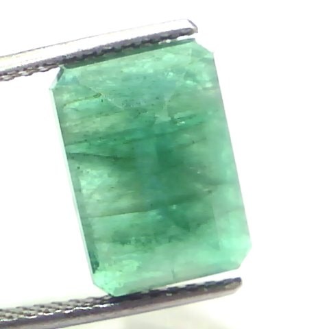 6.44 Ct Certified Untreated Natural Deep Green Zambian Emerald