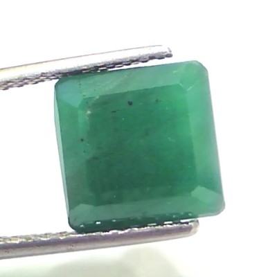 6.63 Ct Certified Untreated Natural Deep Green Zambian Emerald