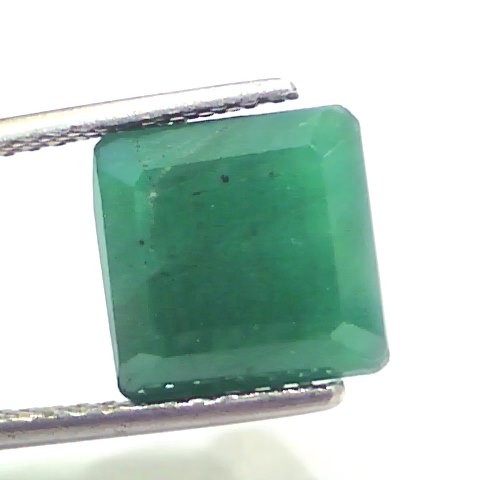 6.63 Ct Certified Untreated Natural Deep Green Zambian Emerald