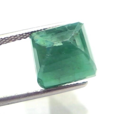 6.63 Ct Certified Untreated Natural Deep Green Zambian Emerald