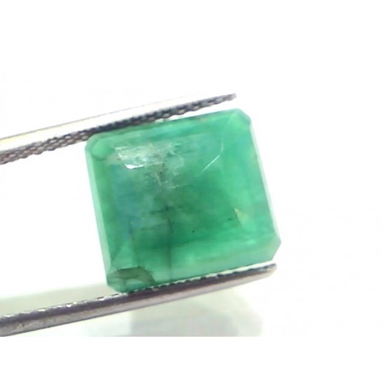 6.84 Ct Certified Untreated Natural Deep Green Zambian Emerald