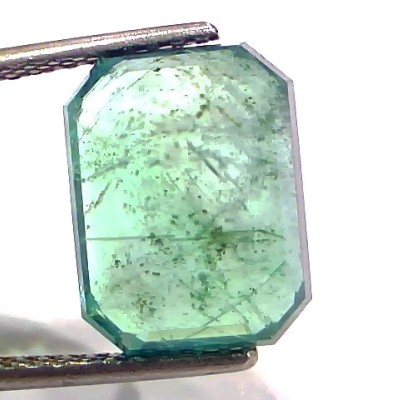 6.83 Ct GII Certified Untreated Natural Zambian Emerald Gemstone Panna