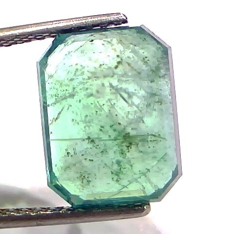 6.83 Ct GII Certified Untreated Natural Zambian Emerald Gemstone Panna