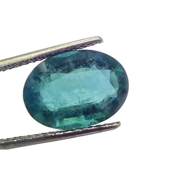 6.91 Ct GII Certified Untreated Natural Zambian Emerald Panna Gems