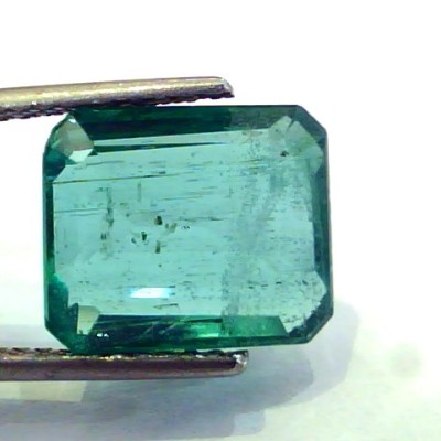 6.98 Ct Certified Unheated Natural Zambian Emerald Gemstone AAA