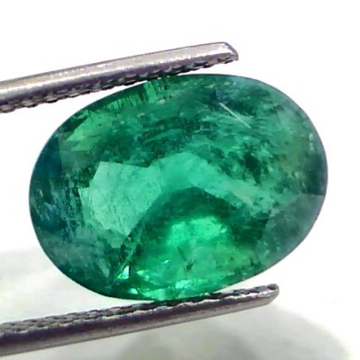 7.02 Ct GII Certified Untreated Natural Zambian Emerald Gems AAAA