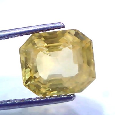 7.15 Ct GII Certified Unheated Untreated Natural Ceylon Yellow Sapphire