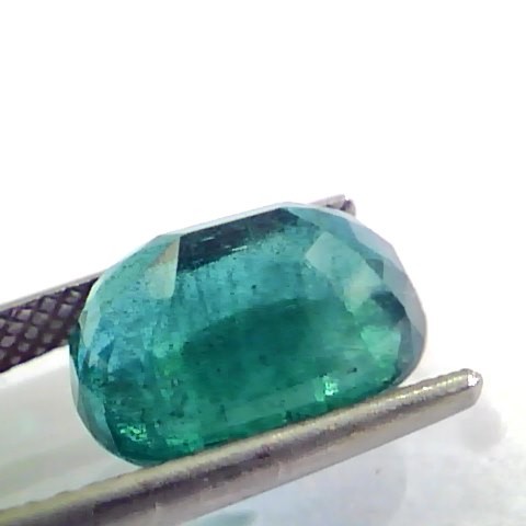 7.26 Ct Untreated Natural Zambian Deep Green Emerald Gemstone