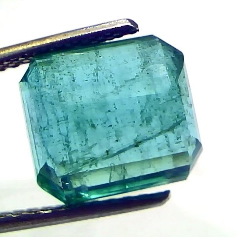 7.28 Ct GII Certified Untreated Natural Zambian Emerald Gemstone AAA