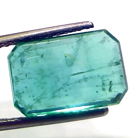 7.29 Ct GII Certified Untreated Natural Zambian Emerald Gemstone AAA