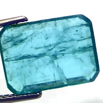 7.49 Ct Certified Untreated Natural Zambian Emerald Gemstone Panna