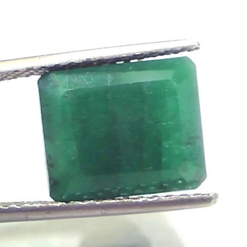 7.56 Ct Certified Untreated Natural Deep Green Zambian Emerald