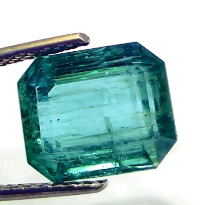 7.55 Ct IGI Certified Untreated Natural Zambian Emerald Gemstone AAA