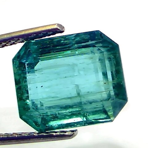 7.55 Ct IGI Certified Untreated Natural Zambian Emerald Gemstone AAA