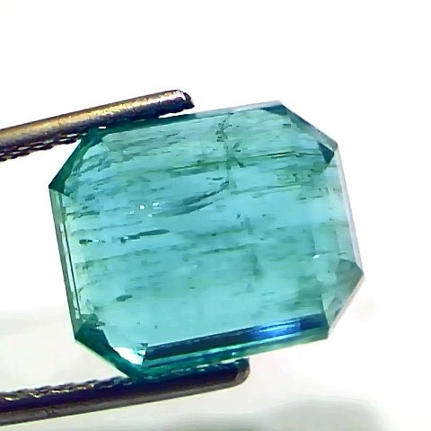 7.55 Ct IGI Certified Untreated Natural Zambian Emerald Gemstone AAA