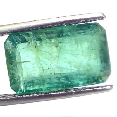 7.60 Ct Certified Untreated Natural Zambian Emerald Gemstone