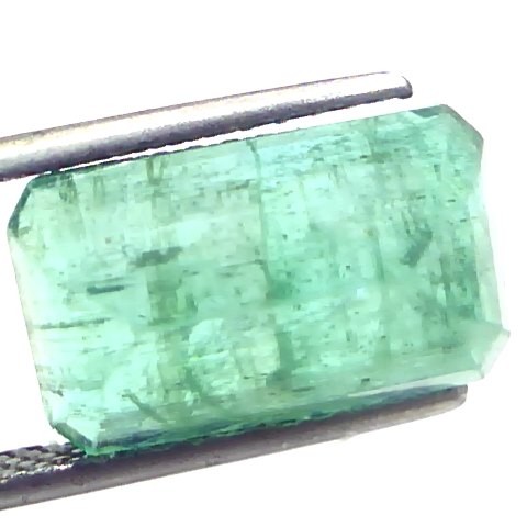7.60 Ct Certified Untreated Natural Zambian Emerald Gemstone