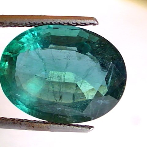 9.11 Ct Bright Green Untreated Natural Zambian Emerald Gemstone AAA