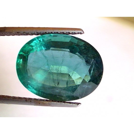 9.11 Ct Bright Green Untreated Natural Zambian Emerald Gemstone AAA