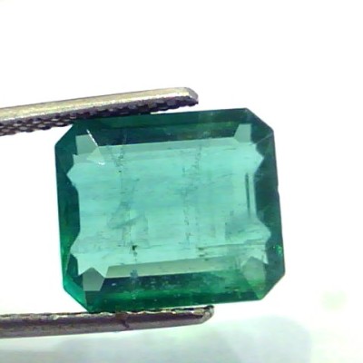 6.49 Ct Certified Untreated Natural Zambian Emerald Gemstone AAA