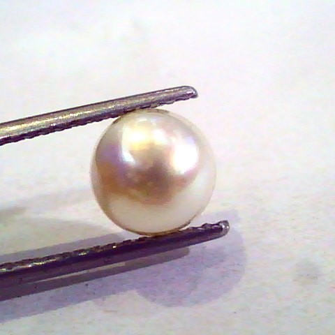 3.57 Ct 8.30 Chaw Natural Real Basra Pearl Moti Certified *RARE