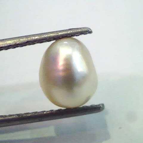 3.76 Ct,9.21 Chaw Natural Basra Pearl,Real Moti Certified *RARE*
