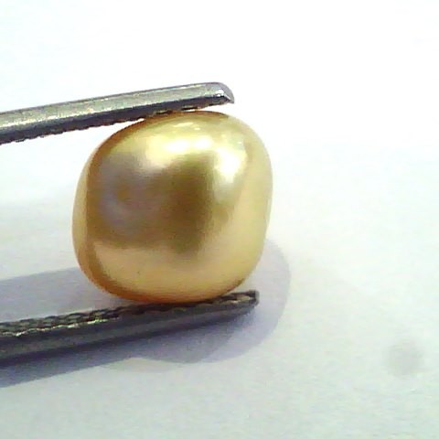 3.94 Ct Certified Yellow Tinge Natural Venunjula Real Pearl/Real Moti