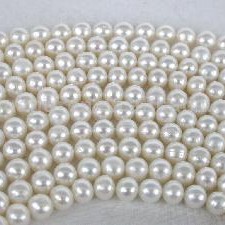 Round Culture Pearl with hole for pearl mala making 8MM Round Culture Pearl with hole for pearl mala making 8MM