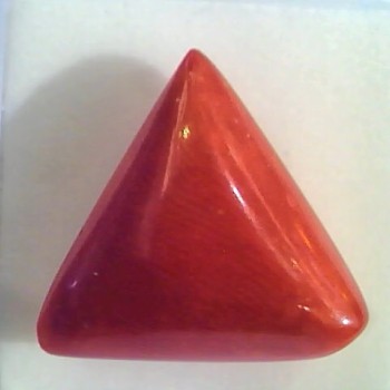 Huge 16.50 Ct Untreated Natural Italian Triangle Red Coral AAA
